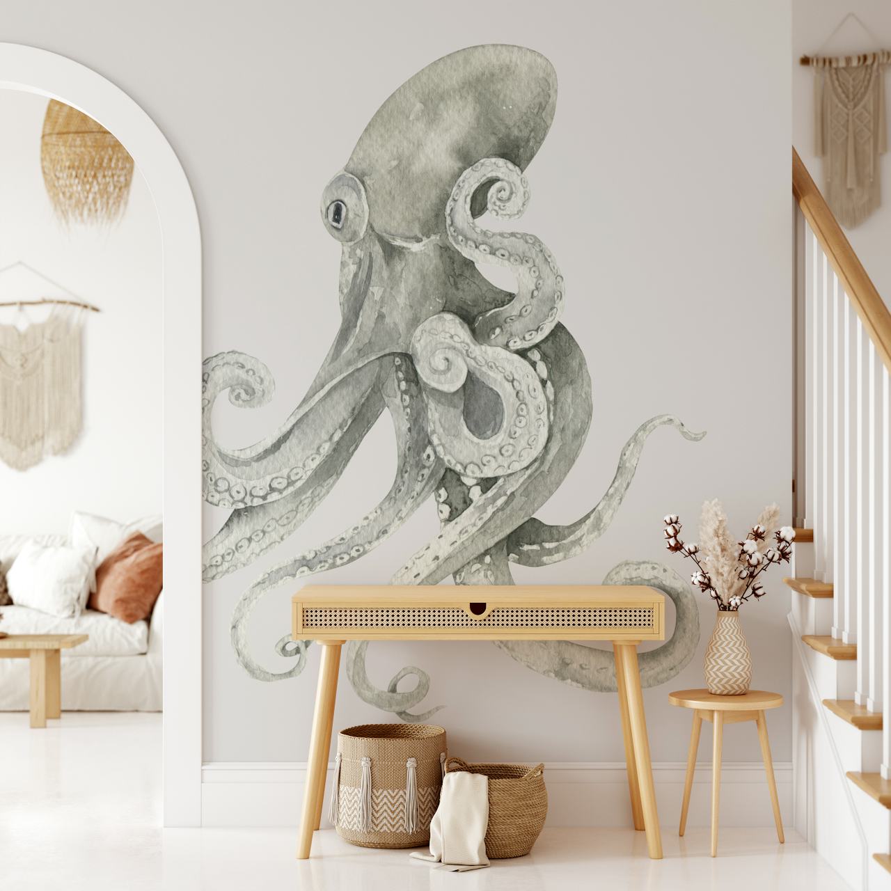 Ταπετσαρία με Octopus with Flowing Tentacles