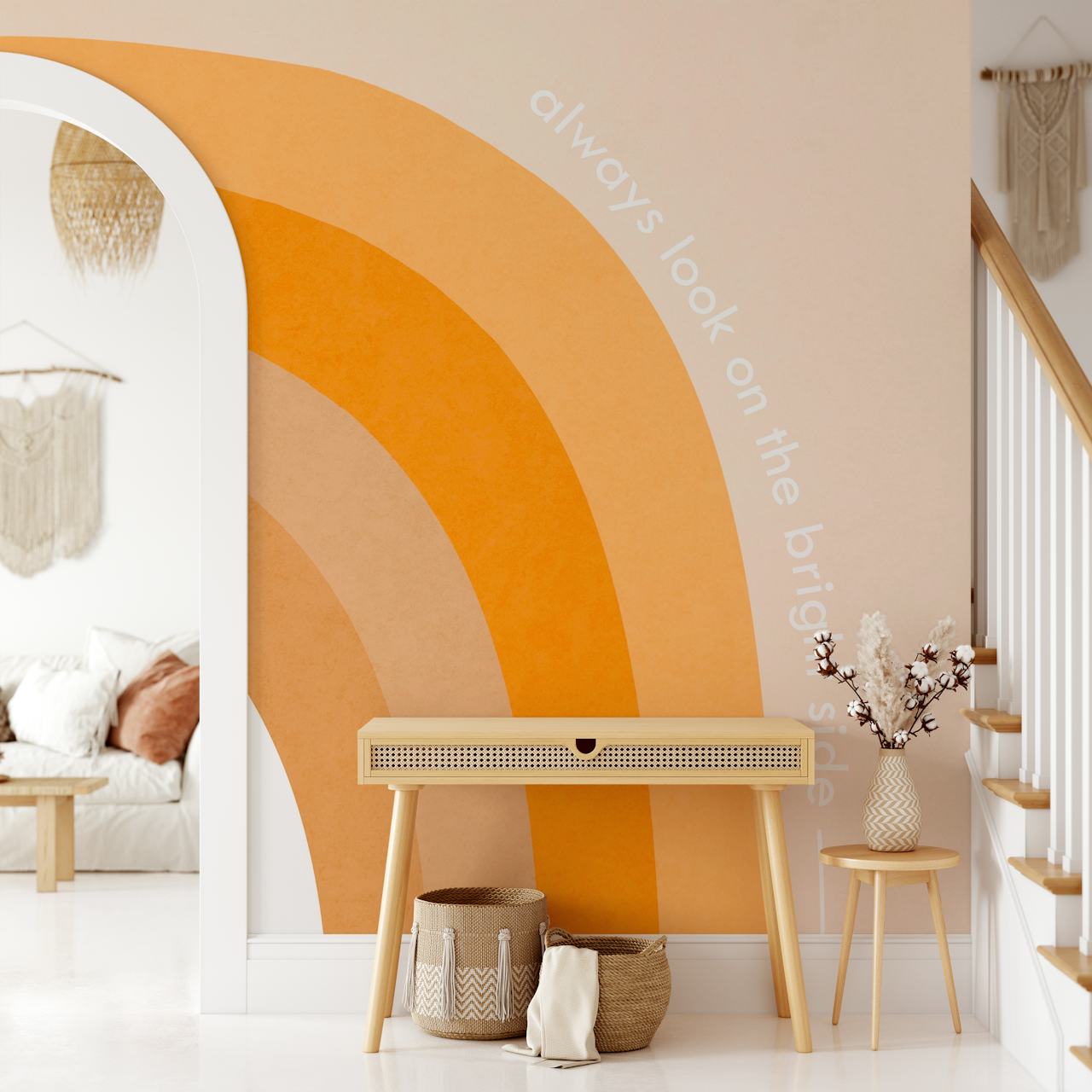 Papel de parede Bright Side em um quarto