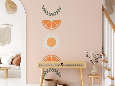 Floral Fruit Moon Phases Peach