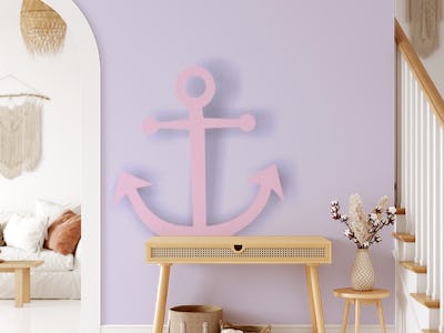 Pink anchor violet decor