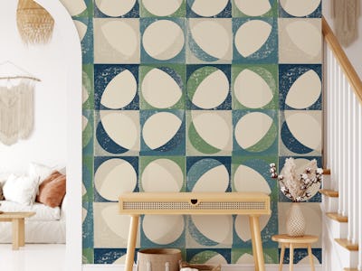 Modern Villa Aqua Green Dots