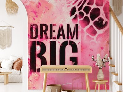 Dream Big Abstract Art With A Message Pink