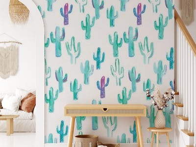 painted cacti pattern
