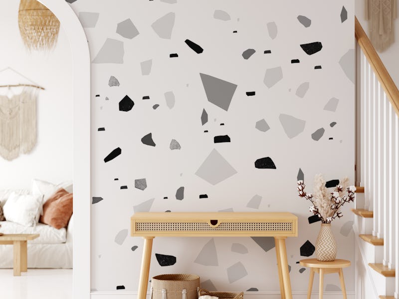 Black Gray White Terrazzo 1