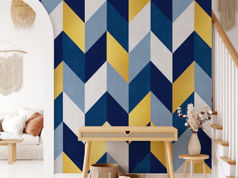 Blue and gold pattern
