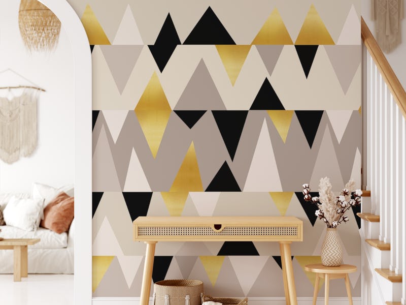 Gold and gray triangles
