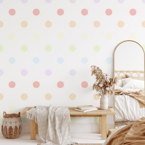 Pastel Rainbow dots wallpaper 1