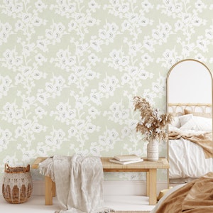Modern Cherry Blossom - Misty Grey