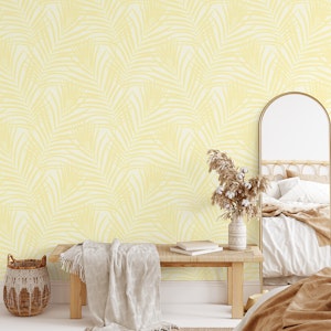 Coastal Palm Leaves - Butter Yellow 2