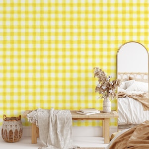 Yellow gingham pattern