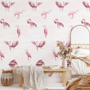Crane Bird-boys in vintage pink