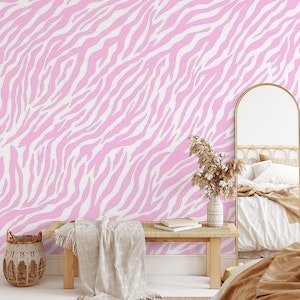 Pastel Pink Zebra Stripes