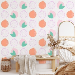 Pastels Peaceful Pomegranate Pattern