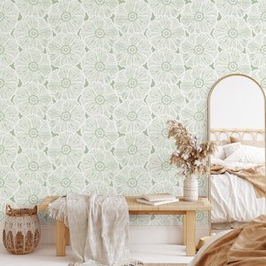 Zebra Flower - Sage Green 1