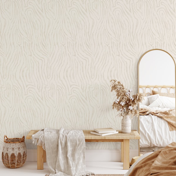 Hand Drawn Neutral Tan & beige organic Lines