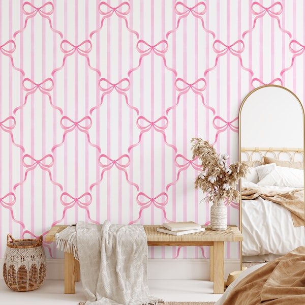 Pink Coquette Stripes