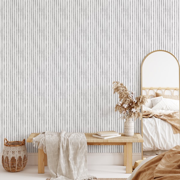 Watercolor Fine Stripes - Grey