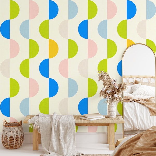 semicircles concept summer pattern pastel 1