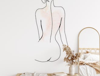 Line Art of Naked Woman