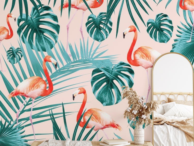 Tropical Flamingo Pattern 3