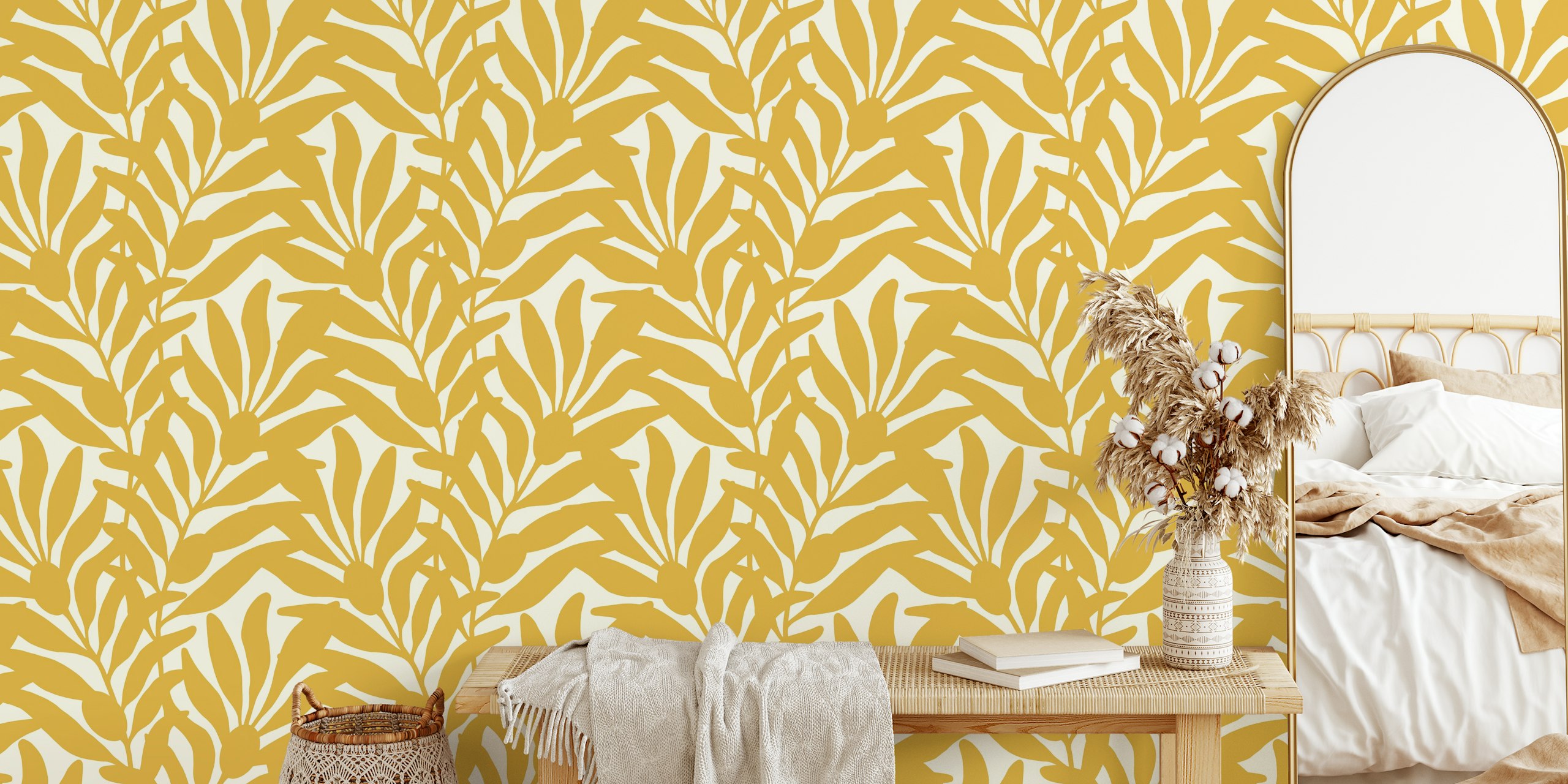 Seaside Olive Branches Tapetdesign