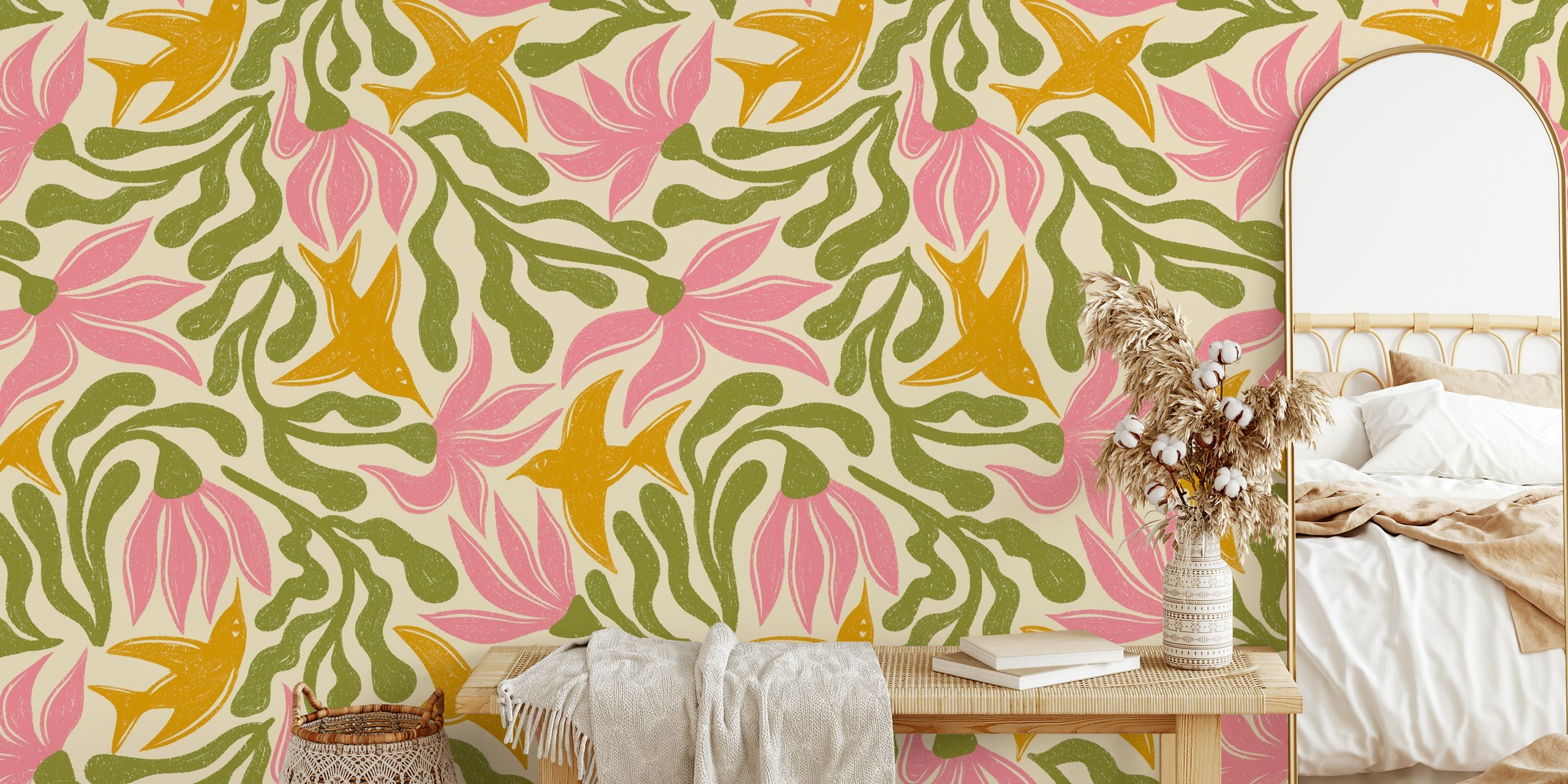 Tapeta Matisse Floral Abstract v místnosti