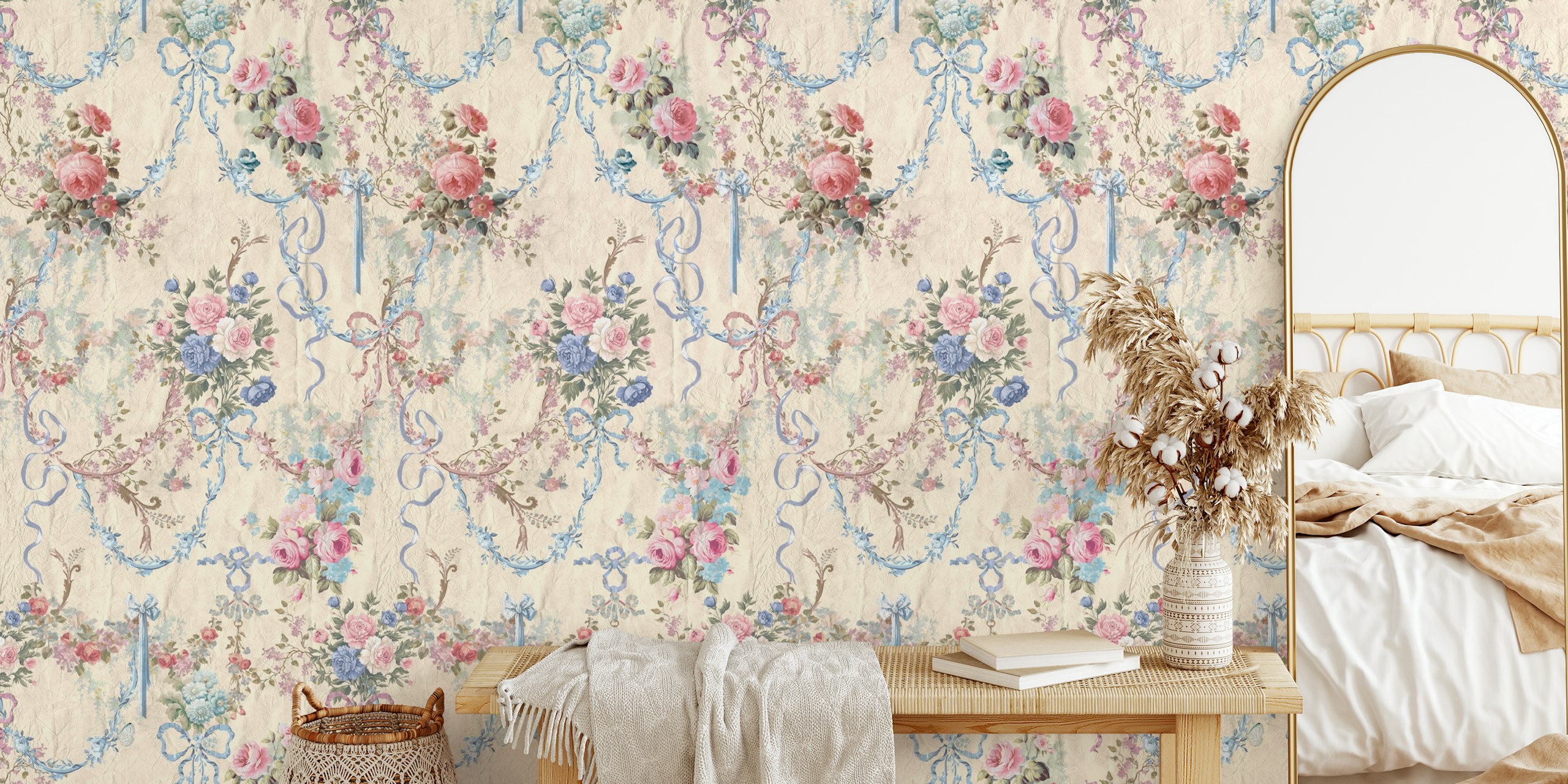 Σχεδιασμός ταπετσαρίας Pastel Romantic Rose