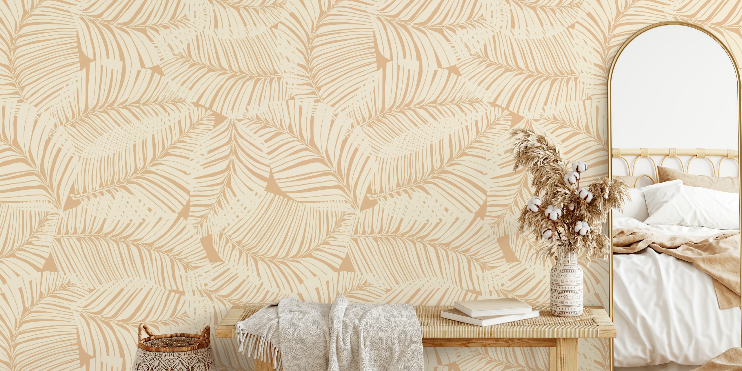 Tropicana Leafy tapet i et rumset