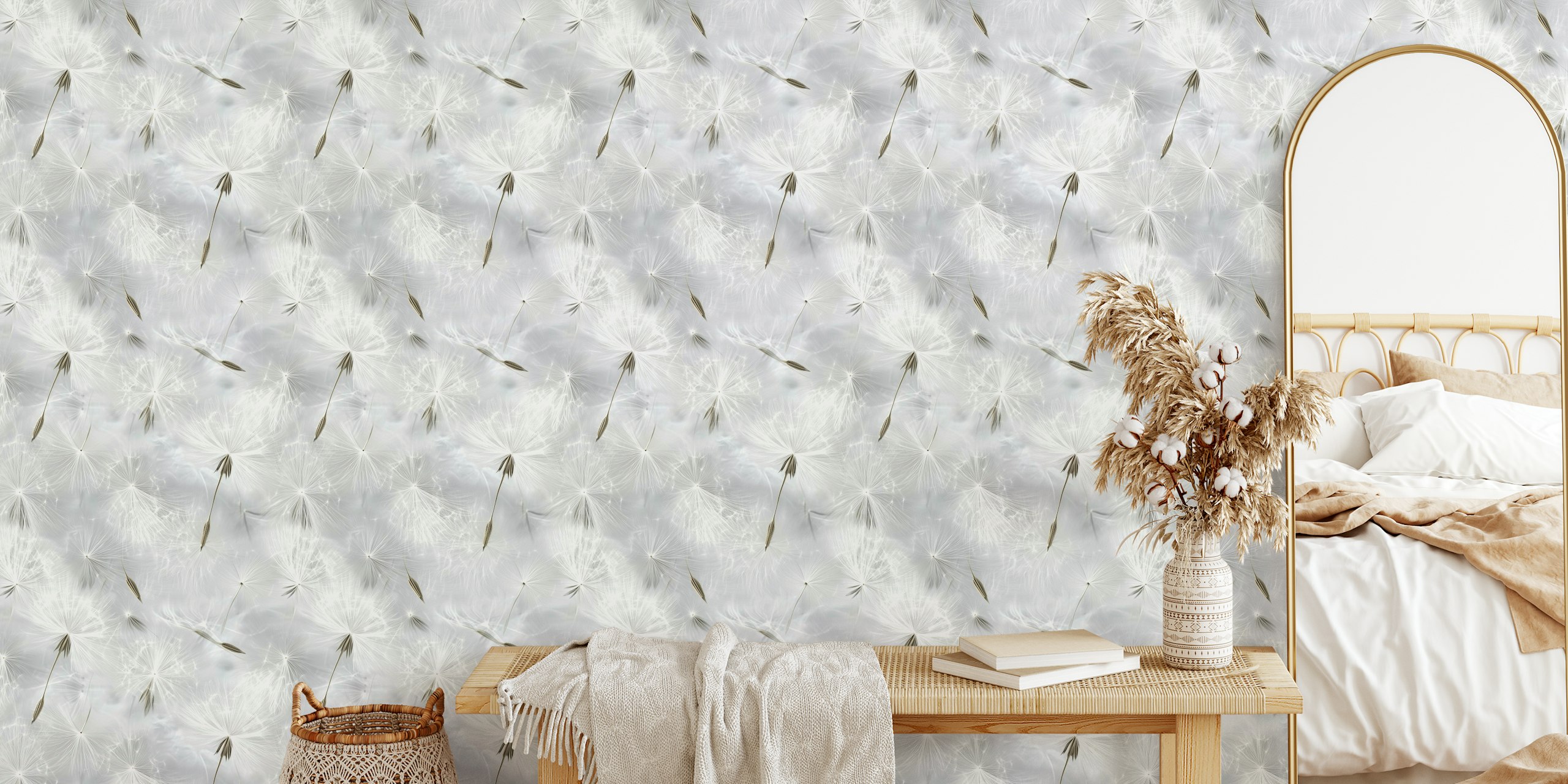 Dandelion wallpaper dans un cadre de pièce