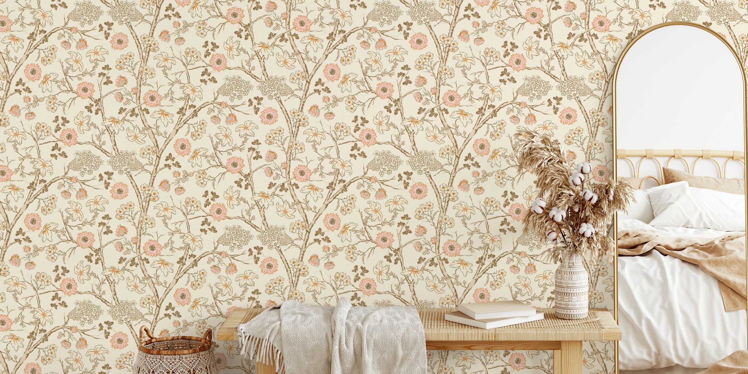 Midsummer bloom floral tapet i et rom