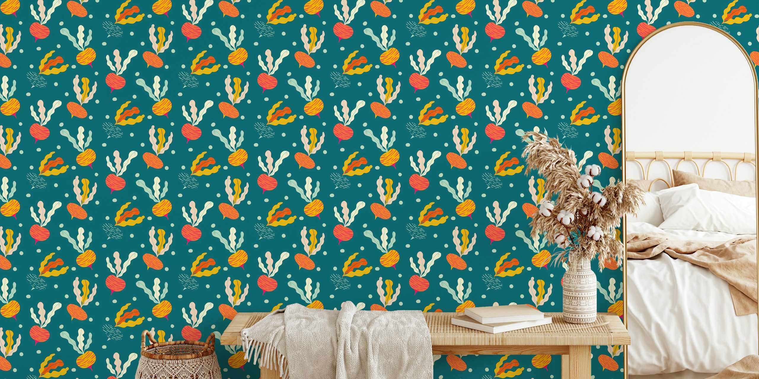 happy tumbling turnips wallpaper vist i et rum