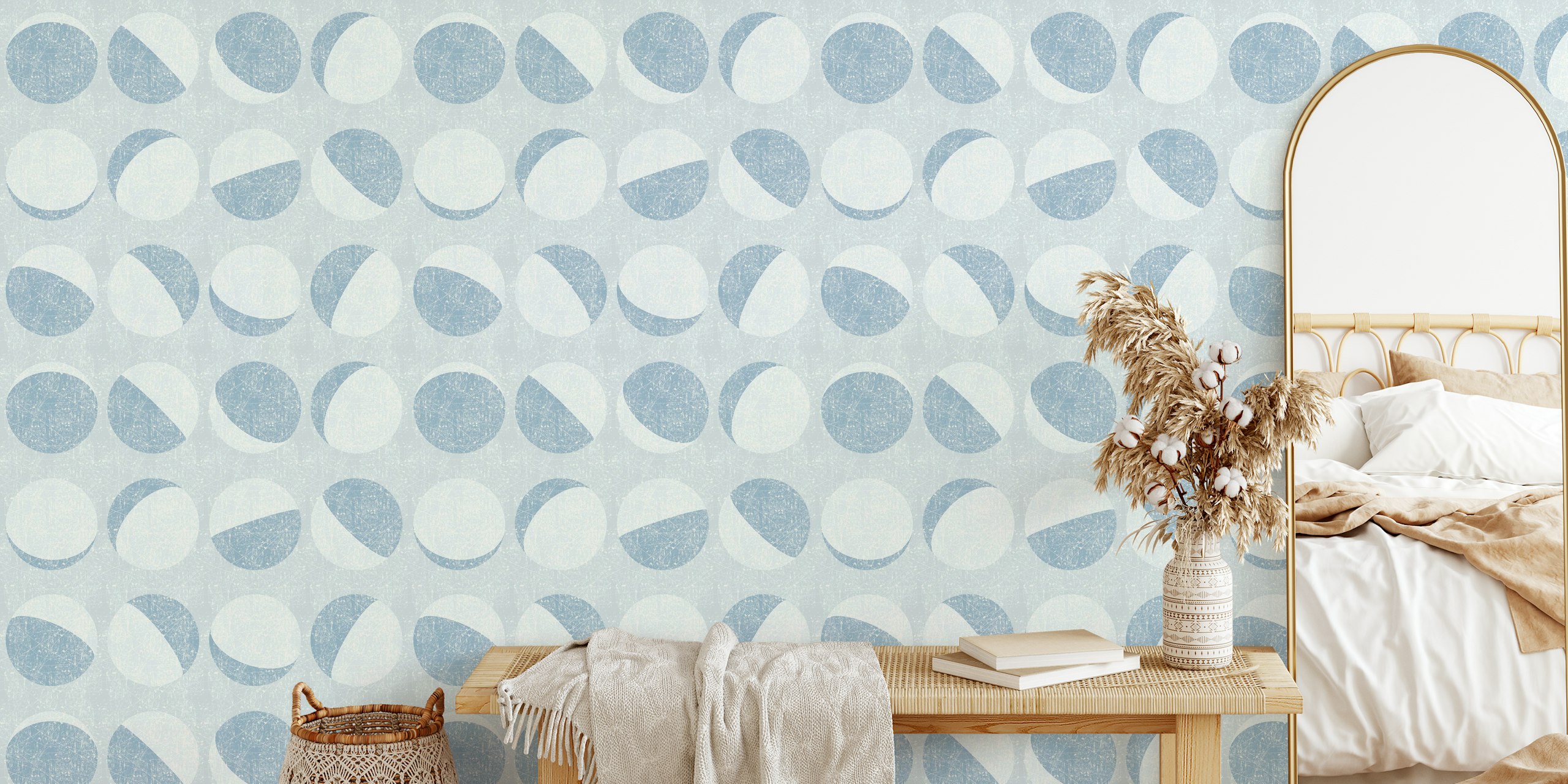 Minimalist Moon Phases 09 tapet i ett rum