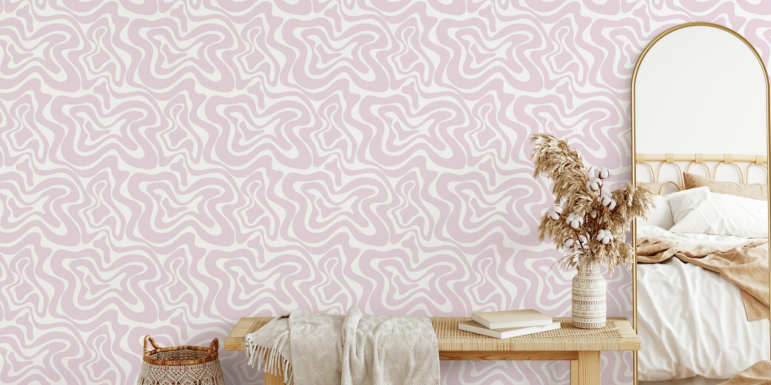 Chinoiserie Wallpaper in a decorated room