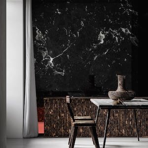Living Coral Black Marble 1