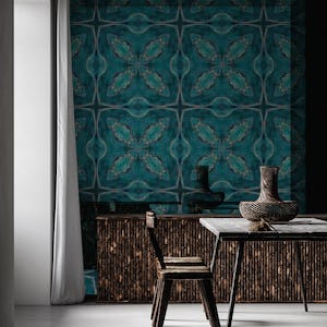 Turquoise Gold Marble Tiles 2