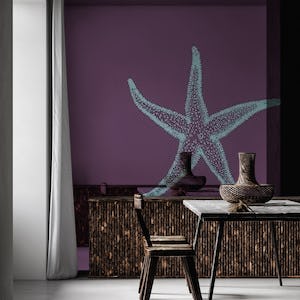 Dark purple aqua sea star
