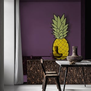 solid violet yellow pineapple