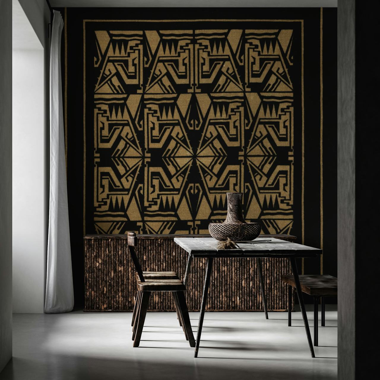 Art Deco wall mural tapestry wallpaper design