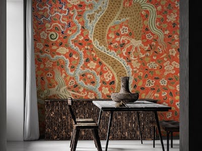 Chinese Vintage Silk Wall Art