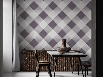 Gingham pattern in white and taupe