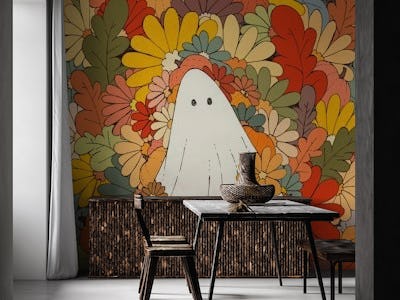 Ghost and flowers