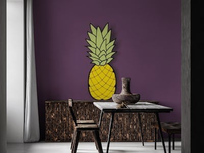 solid violet yellow pineapple