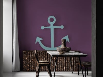 Violet purple solid color teal blue anchor