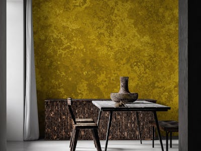 Subtle Moss Texture Mustard Yellow