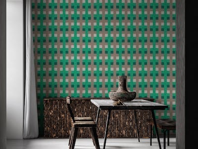 Abstract green beige and brown pattern