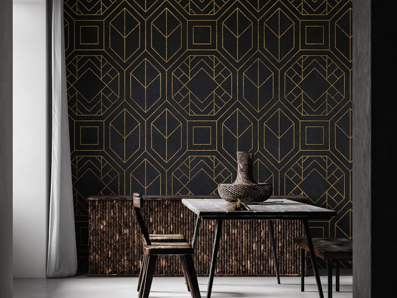 Abstract Art Deco Black
