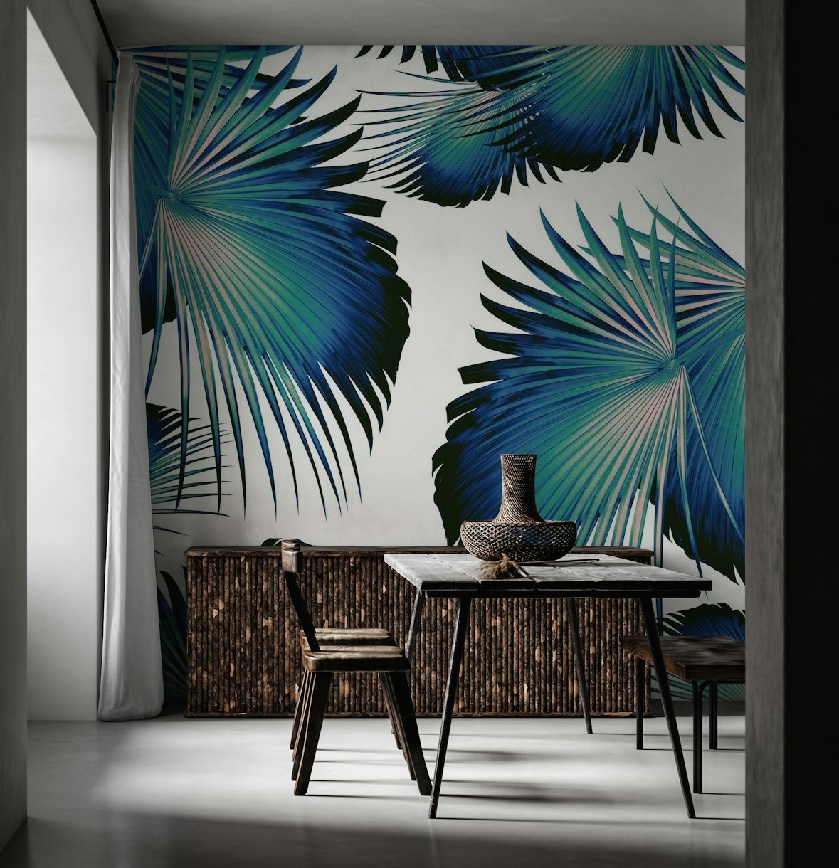 Fan Palm Leaves Paradise 1 wallpaper