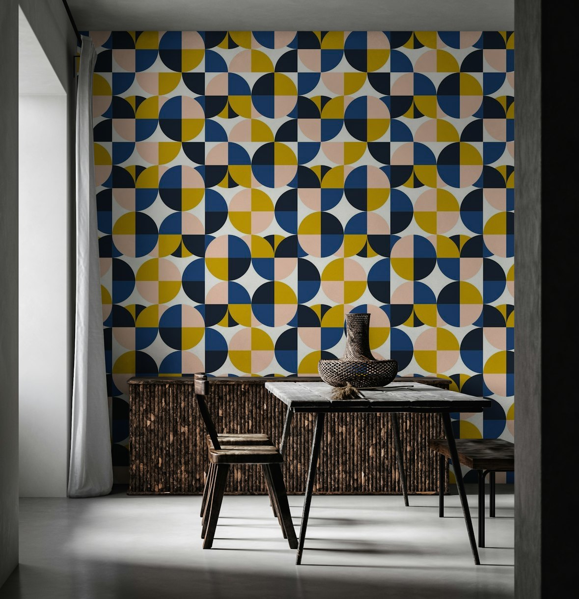 Retro 1: geometric pattern wallpaper
