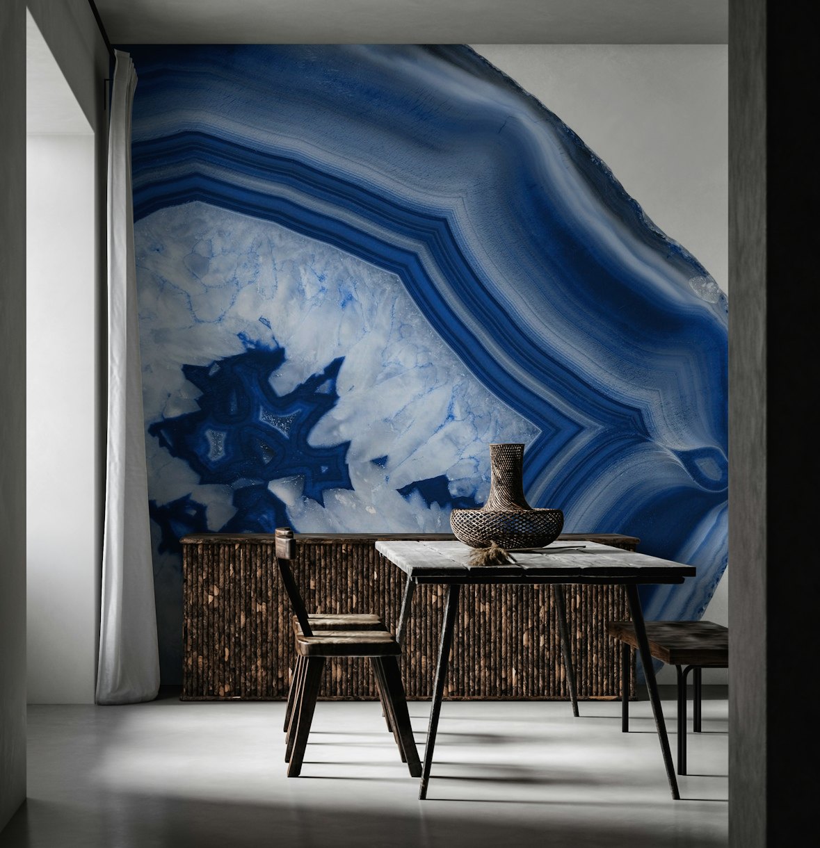 Blue Agate Chic 2 wallpaper