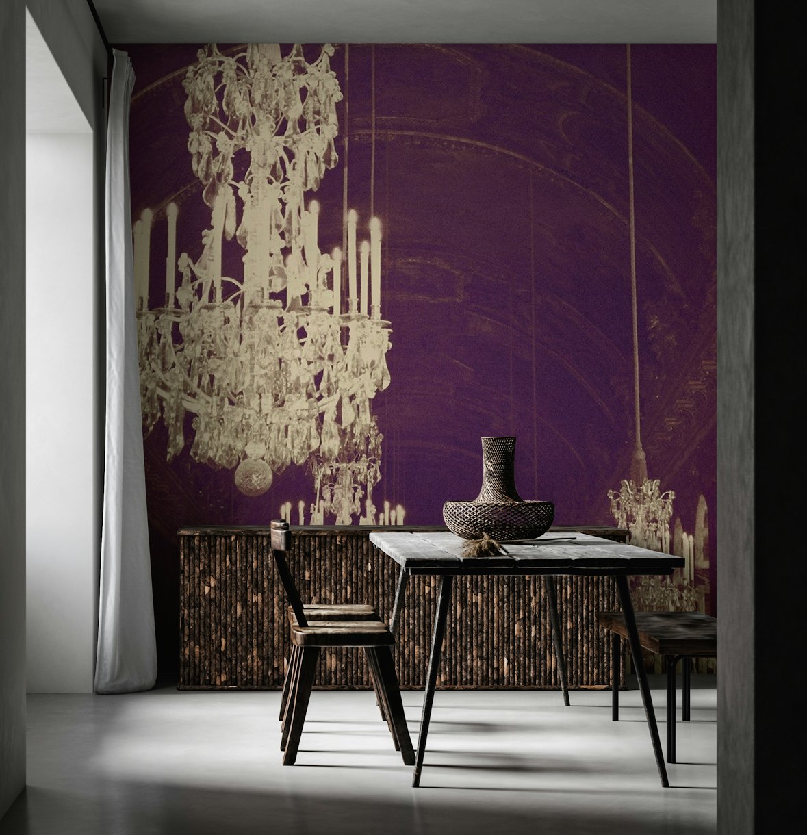 Purple Chandelier wallpaper